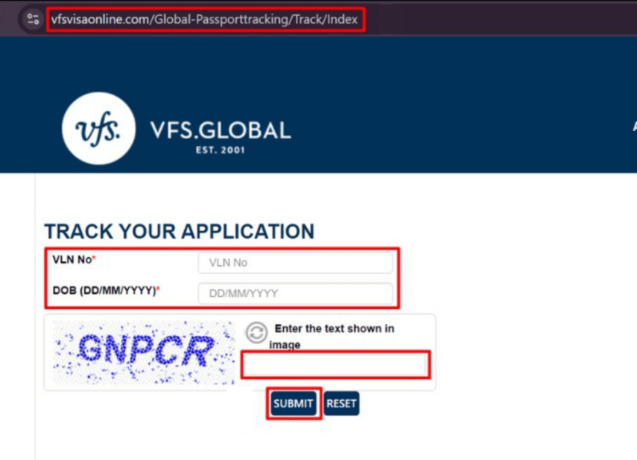 Nhấn “Submit” để gửi yêu cầu tra cứu