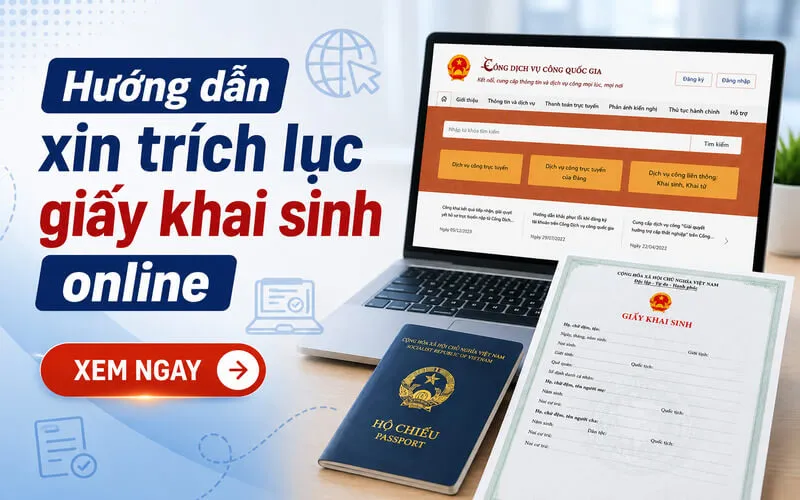 Xin trích lục giấy khai sinh online