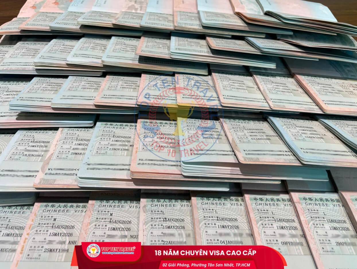 Visa Top Ten cung cấp dịch vụ visa Trung Quốc trọn gói, rà soát hồ sơ kỹ lưỡng tránh phát sinh bổ sung giấy tờ hoặc chi phí