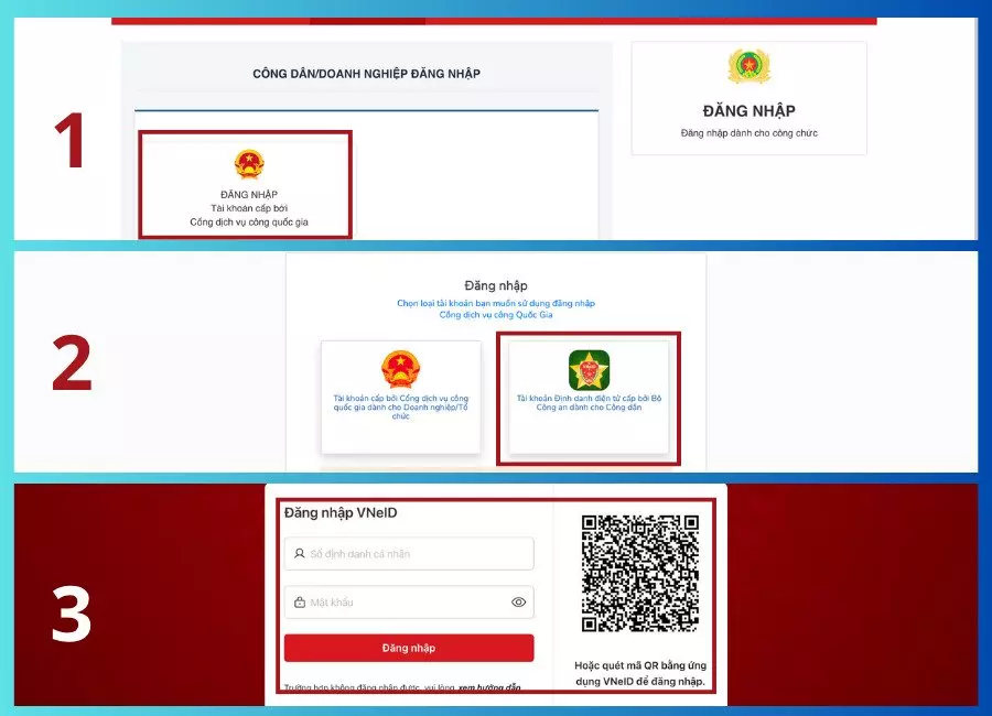 Hướng dẫn nộp hồ sơ xin giấy CT07 online bước 1