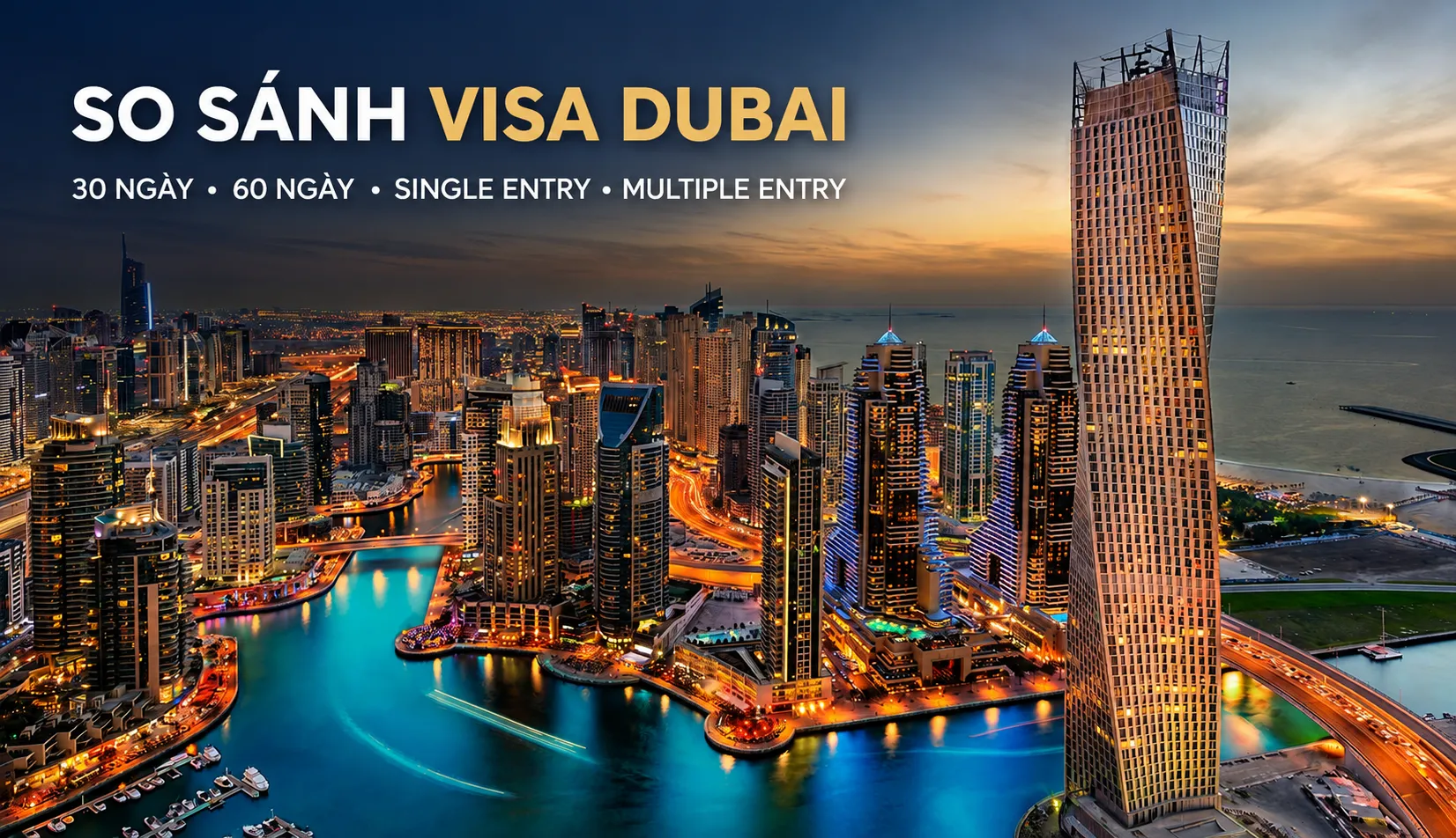 So sánh Visa Dubai 30 ngày, 60 ngày, Single Entry và Multiple Entry