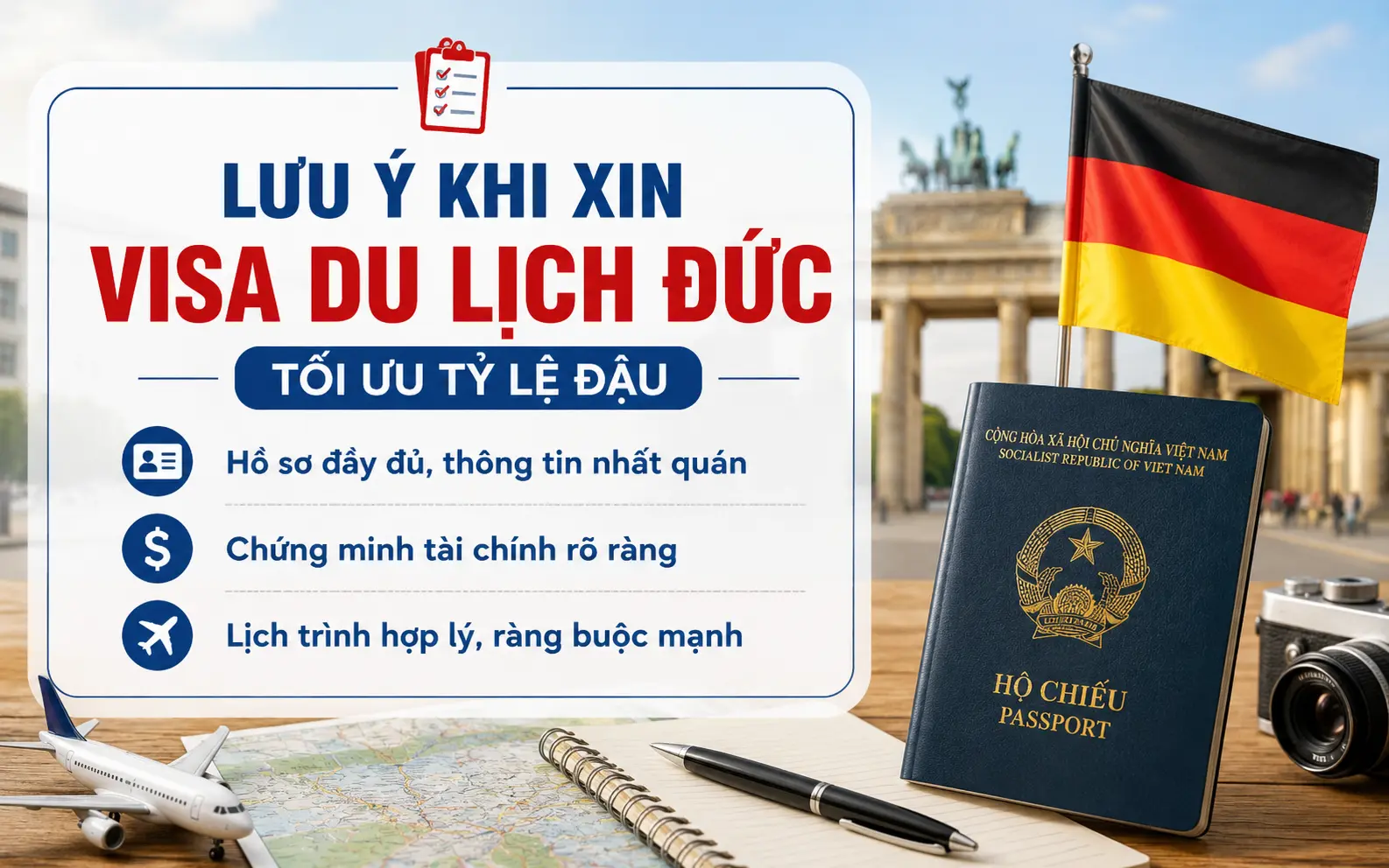 Lưu ý quan trọng khi xin visa du lịch Đức hiệu quả
