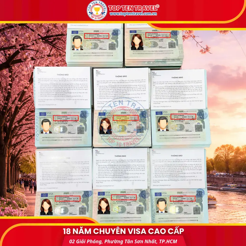 Visa Top Ten cung cấp dịch vụ visa Pháp trọn gói, quy trình chuyên nghiệp