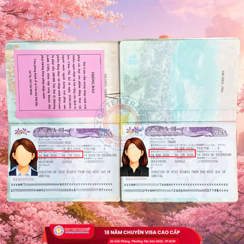Visa Top Ten cung cấp dịch vụ visa Đài trọn gói và chuyên nghiệp
